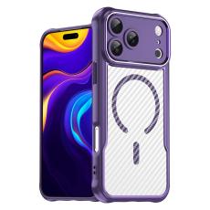  iPhone 17 Pro Max Skal MagSafe Kolfiber Textur Lila - Teknikhallen.se