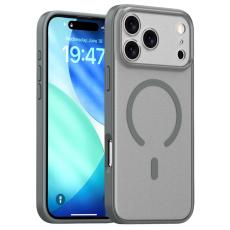  iPhone 17 Pro Max Skal MagSafe Skin Feel Frosted Gr&aring; - Teknikhallen.se