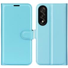  OnePlus Nord 5 5G Fodral Litchi L&auml;der Bl&aring; - Teknikhallen.se
