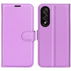  OnePlus Nord 5 5G Fodral Litchi L&auml;der Lila - Teknikhallen.se