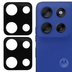  Motorola Moto G56 5G 2-PACK Linsskydd H&auml;rdat Glas Svart - Teknikhallen.se