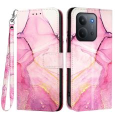  Xiaomi Redmi 15C Fodral L&auml;der Marmor Rosa - Teknikhallen.se
