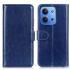  Xiaomi Redmi 15C Fodral Crazy Horse L&auml;der Bl&aring; - Teknikhallen.se