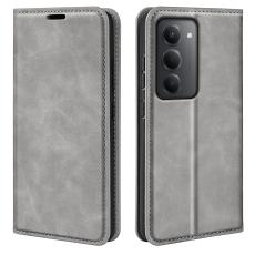  Xiaomi Redmi 15 Fodral Skin Touch L&auml;der Gr&aring; - Teknikhallen.se