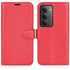  Xiaomi Redmi 15 Fodral Litchi L&auml;der R&ouml;d - Teknikhallen.se