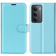  Xiaomi Redmi 15 Fodral Litchi L&auml;der Bl&aring; - Teknikhallen.se