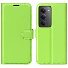  Xiaomi Redmi 15 Fodral Litchi L&auml;der Gr&ouml;n - Teknikhallen.se