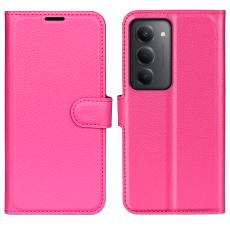  Xiaomi Redmi 15 Fodral Litchi L&auml;der Rosa - Teknikhallen.se
