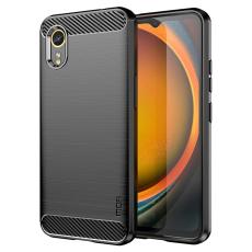 MOFI MOFI Samsung Galaxy Xcover 7 Skal Borstad St&aring;l Textur Svart - Teknikhallen.se