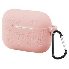  AirPods Pro 3 Skal Med Blommigt Tryck Silikon Rosa - Teknikhallen.se