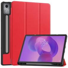  Lenovo Idea Tab Pro Fodral Tri-Fold L&auml;der R&ouml;d - Teknikhallen.se