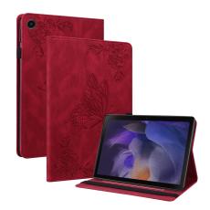 Samsung Galaxy Tab A11 / A9 Fodral Butterfly Flower R&ouml;d - Teknikhallen.se