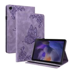  Samsung Galaxy Tab A11 Plus Fodral Butterfly Flower Lila - Teknikhallen.se