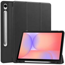  Samsung Galaxy Tab S10 Lite Fodral Tri-Fold Pennh&aring;llare Svart - Teknikhallen.se