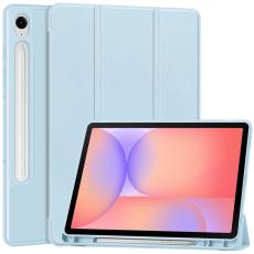  Samsung Galaxy Tab S10 Lite Fodral Tri-Fold Pennh&aring;llare Bl&aring; - Teknikhallen.se