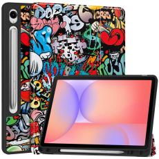  Samsung Galaxy Tab S10 Lite Fodral Tri-Fold Graffiti - Teknikhallen.se