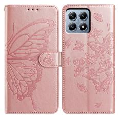  Xiaomi 15T Pro Fodral Med Fj&auml;ril Tryck Ros&eacute;guld - Teknikhallen.se
