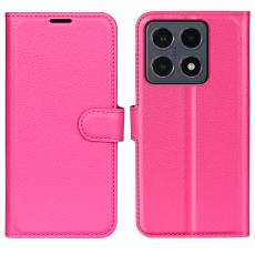  Xiaomi 15T Fodral Litchi L&auml;der Rosa - Teknikhallen.se