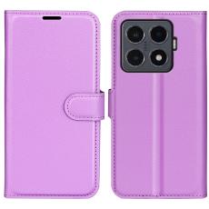  Xiaomi 15T Pro Fodral Litchi L&auml;der Lila - Teknikhallen.se