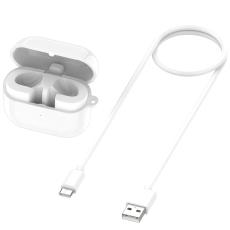  Samsung Galaxy Buds 3 Tr&aring;dl&ouml;st Laddningsfodral Vit - Teknikhallen.se