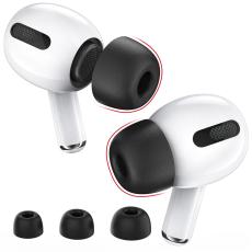 AHASTYLE AHASTYLE 3-PACK AirPods Pro 2/1 &Ouml;ronpluggar Silikon Svart - Teknikhallen.se