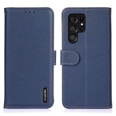 KHAZNEH KHAZNEH Samsung Galaxy S26 Ultra Fodral &Auml;kta L&auml;der Bl&aring; - Teknikhallen.se