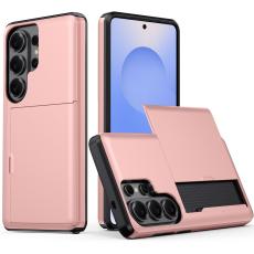  Samsung Galaxy S26 Ultra Skal Hybrid Med Kortfack Ros&eacute;guld - Teknikhallen.se