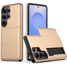  Samsung Galaxy S26 Ultra Skal Hybrid Med Kortfack Guld - Teknikhallen.se