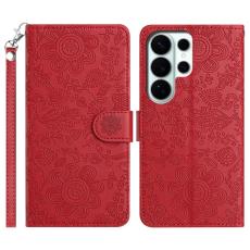  Samsung Galaxy S26 Ultra Fodral Med Blommigt Tryck R&ouml;d - Teknikhallen.se