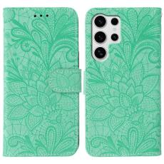  Samsung Galaxy S26 Ultra Fodral Med Blommigt Tryck Gr&ouml;n - Teknikhallen.se
