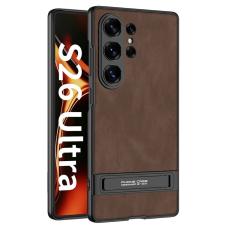 GKK GKK Samsung Galaxy S26 Ultra Skal Kickstand L&auml;der Brun - Teknikhallen.se
