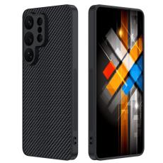  Samsung Galaxy S26 Ultra Skal L&auml;der Kolfiber Textur Svart - Teknikhallen.se