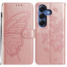  Samsung Galaxy S26 Fodral Fj&auml;ril Tryck Ros&eacute;guld - Teknikhallen.se
