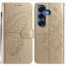  Samsung Galaxy S26 Fodral Fj&auml;ril Tryck Guld - Teknikhallen.se