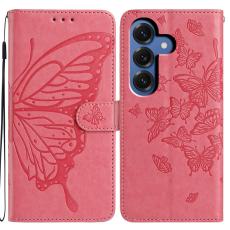  Samsung Galaxy S26 Fodral Fj&auml;ril Tryck Rosa - Teknikhallen.se