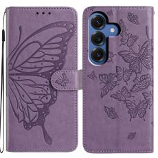  Samsung Galaxy S26 Fodral Fj&auml;ril Tryck Lila - Teknikhallen.se