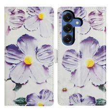  Samsung Galaxy S26 Fodral Med Tryck Lila Blommor - Teknikhallen.se