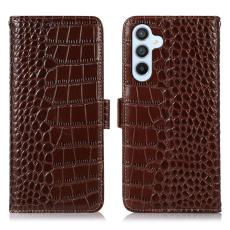  Samsung Galaxy S26 Fodral RFID &Auml;kta L&auml;der Krokodil Textur - Teknikhallen.se