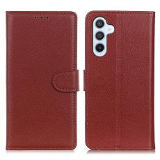  Samsung Galaxy S26 Fodral Litchi L&auml;der Brun - Teknikhallen.se