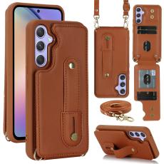  Samsung Galaxy S26 Skal Multifunktionellt L&auml;der Brun - Teknikhallen.se