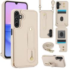  Samsung Galaxy S26 Skal Multifunktionellt L&auml;der Beige - Teknikhallen.se