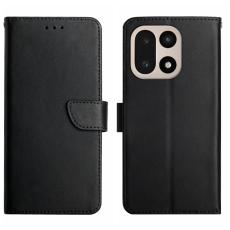  OnePlus 15 Fodral &Auml;kta L&auml;der Svart - Teknikhallen.se