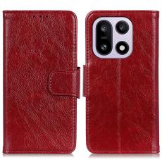  OnePlus 15 Fodral L&auml;der Nappa Textur R&ouml;d - Teknikhallen.se