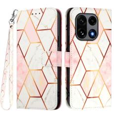  OnePlus 15 Fodral L&auml;der Marmor Rosa / Vit - Teknikhallen.se