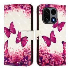  OnePlus 15 Fodral Med Tryck Rosa Fj&auml;ril - Teknikhallen.se
