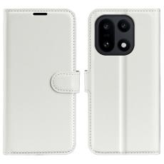  OnePlus 15 Fodral Litchi L&auml;der Vit - Teknikhallen.se