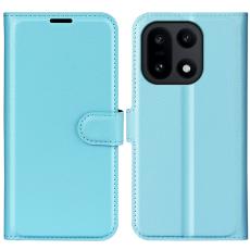  OnePlus 15 Fodral Litchi L&auml;der Bl&aring; - Teknikhallen.se