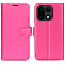  OnePlus 15 Fodral Litchi L&auml;der Rosa - Teknikhallen.se