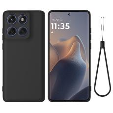  Motorola Edge 70 Skal Liquid Silikon Svart - Teknikhallen.se
