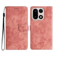  OnePlus 15 Fodral Med Fj&auml;ril Tryck Rosa - Teknikhallen.se